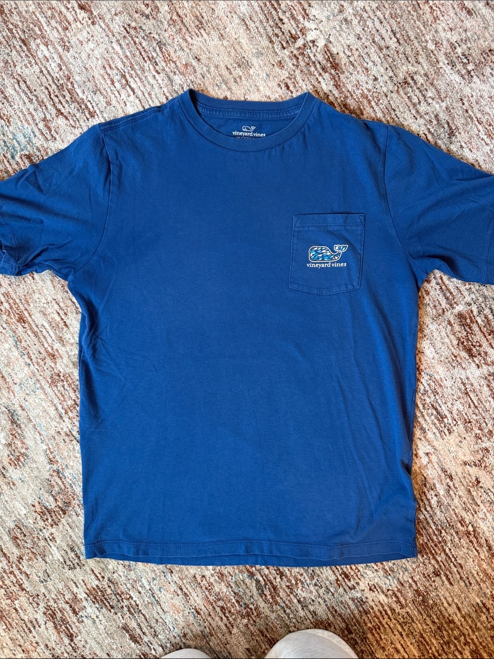 Vineyard Vines Boys Short-Sleeve Pocket Tee in Deep Blue